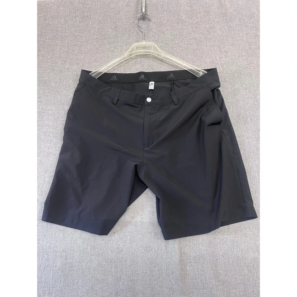 Adidas Primegreen Mens Golf Shorts Black Size 38 Performance Flat Front Athletic